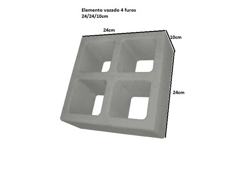 Elemento Vazado de Concreto para Piso Caiobá - Elemento Vazado de Cimento
